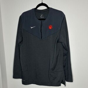 Nike Men's Charcoal Jacket with Clemson Tigers Orange Emblem